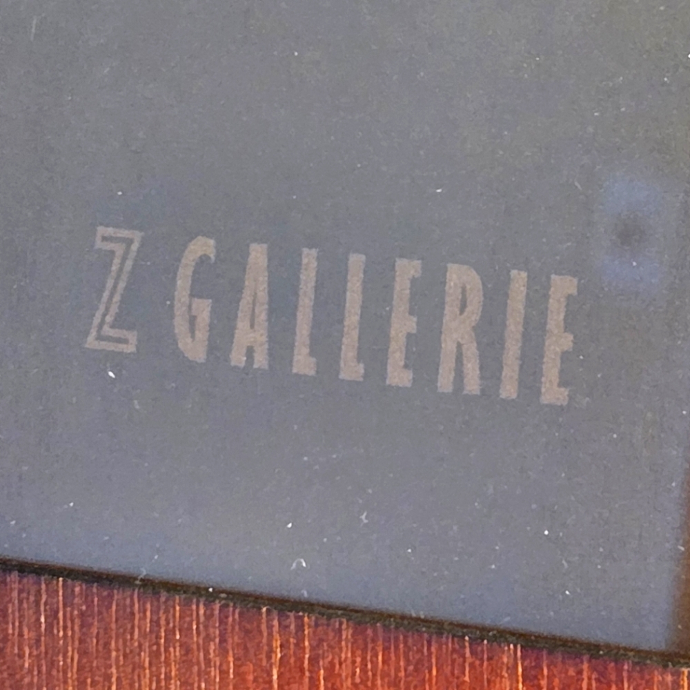 VTG ZGallerie 5x7 Textured Brown Photo Frame, Ribbed Sateen & Teak Wood - Picture 7 of 7
